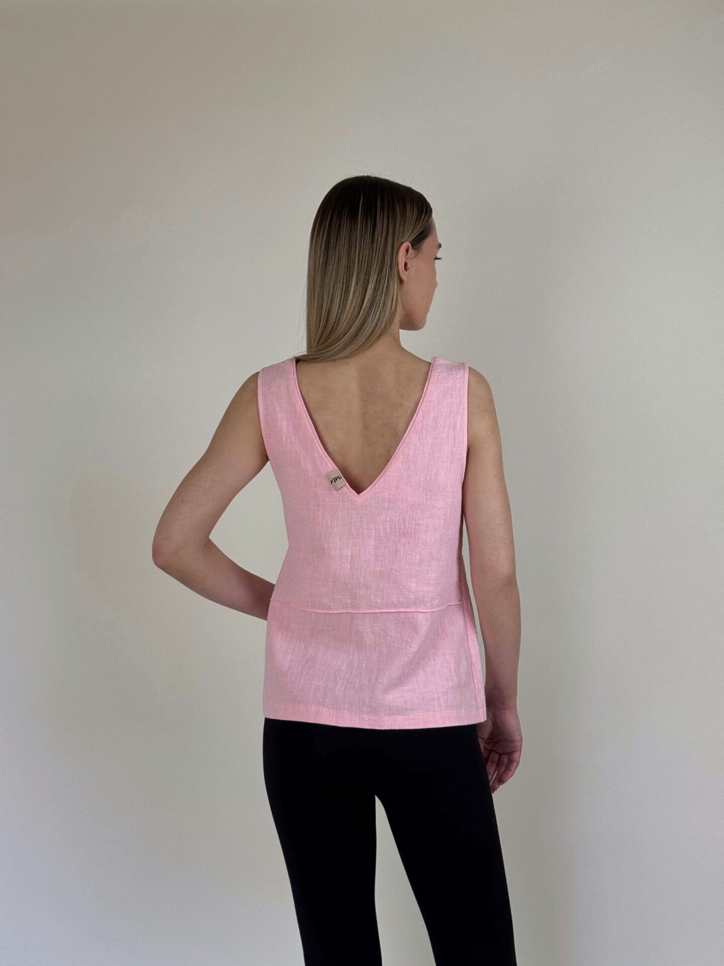 Light rose Ramie linen top